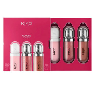پک ۳ تایی لیپ گلاس برندکیکو میلانو شماره 01 | Glossy Lip Set | لیپ گلاس براق و حجمدهنده